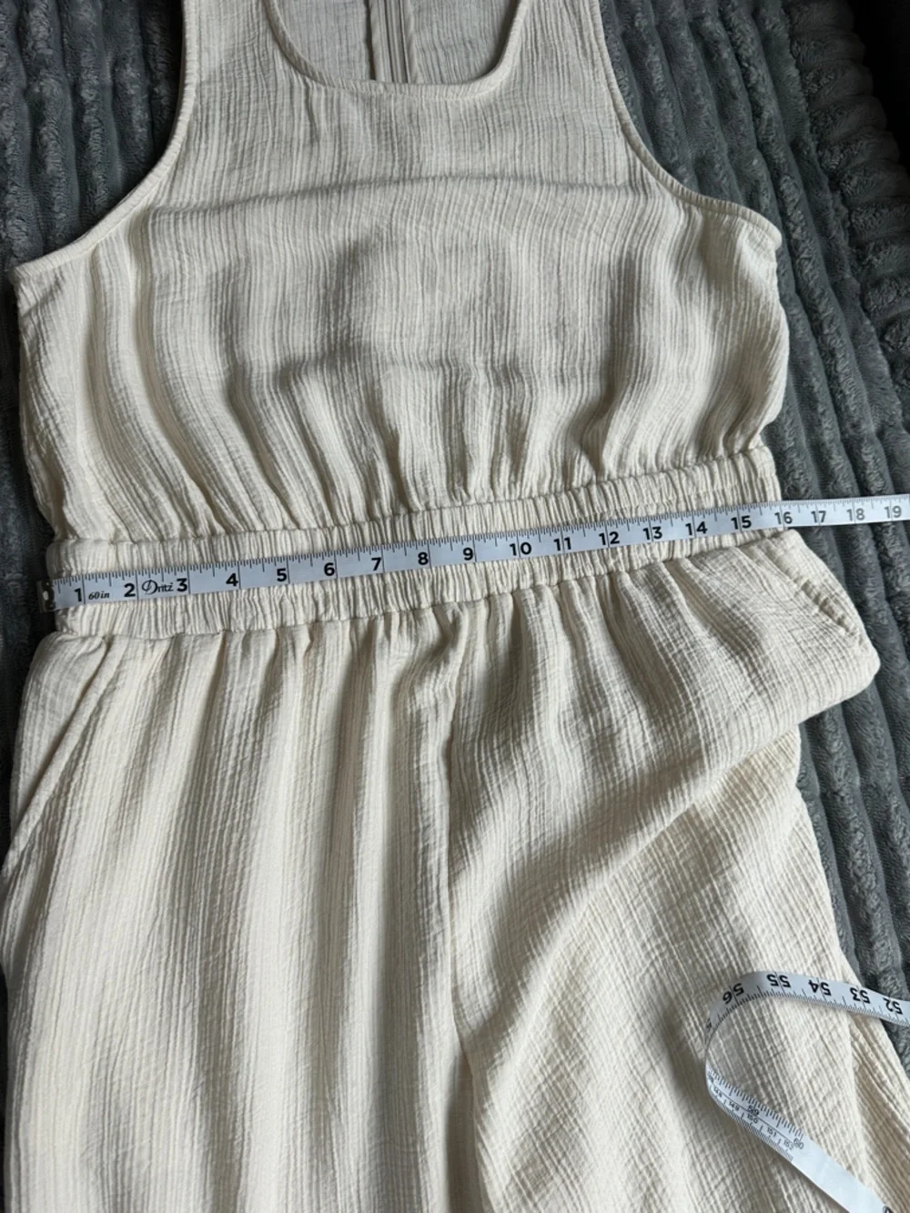 a new day Cream Sleeveless guaze Wide-Leg Jumpsuit - Picture 10 of 12